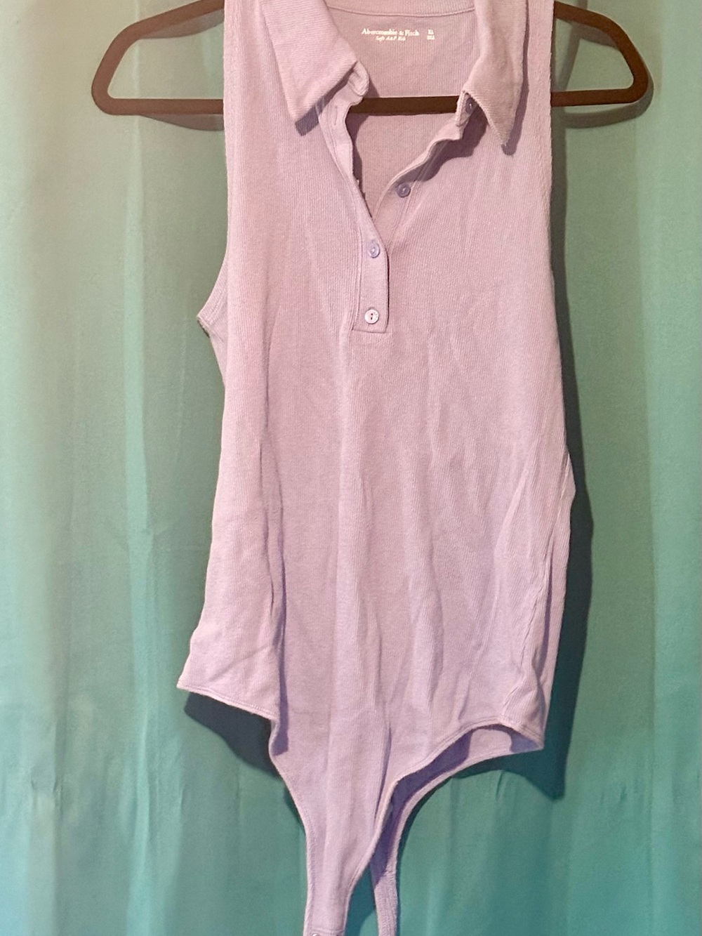 Abercrombie Light Blue Sleeveless Polo Bodysuit - Women